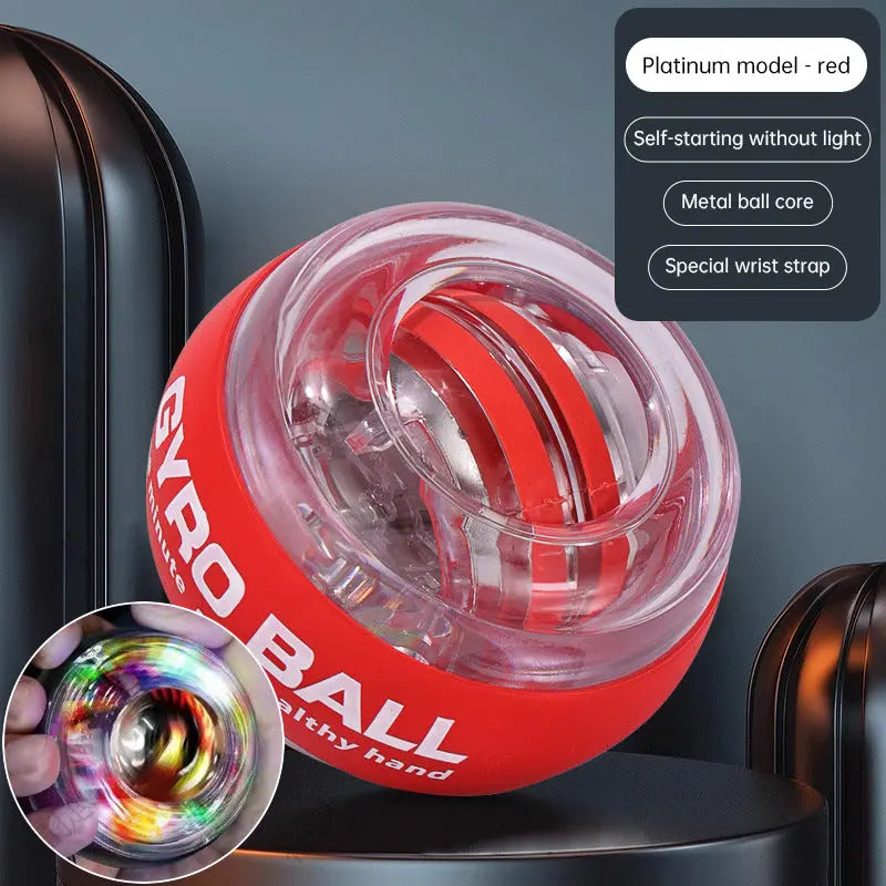 Auto-Counter Gyro Ball, a wrist exerciser with LED. Also named Wrist Power Gyro Ball, it builds arm strength for workouts. - Memoriex 