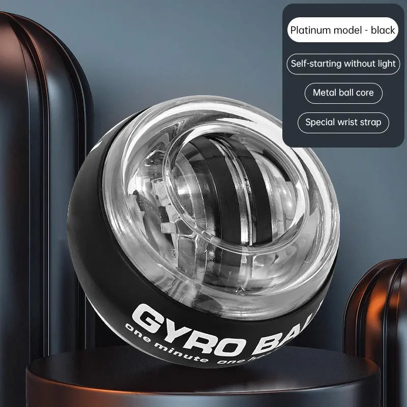 Auto-Counter Gyro Ball, a wrist exerciser with LED. Also named Wrist Power Gyro Ball, it builds arm strength for workouts. - Memoriex 