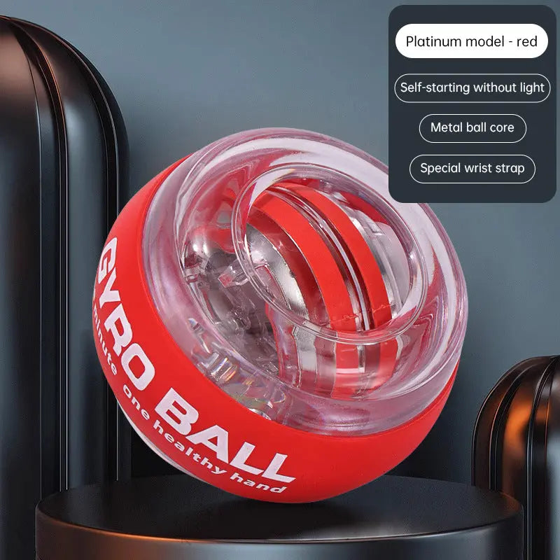 Auto-Counter Gyro Ball, a wrist exerciser with LED. Also named Wrist Power Gyro Ball, it builds arm strength for workouts. - Memoriex 