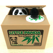 Automated Plastic Coin Bank in Panda/Cat Shape - Electronic Deposit, Savings for Kids, Great Gift - Memoriex