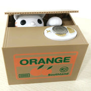 Automated Plastic Coin Bank in Panda/Cat Shape - Electronic Deposit, Savings for Kids, Great Gift - Memoriex