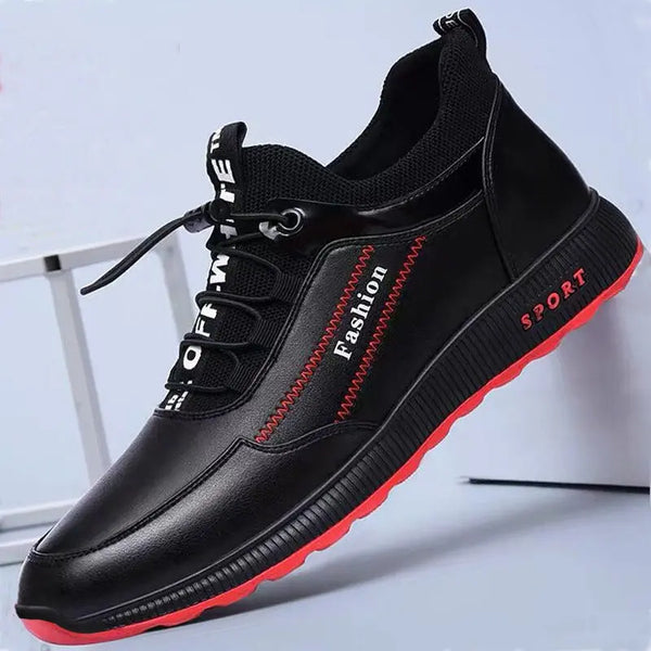 Autumn and winter men's trendy shoes, casual single shoes, men's running sports shoes, new breathable leather shoes - Memoriex 