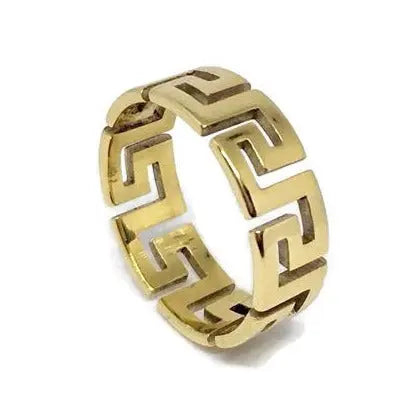 Aztec Pattern Cut-Out Ring-3