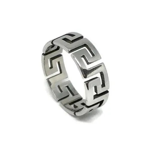 Aztec Pattern Cut-Out Ring-4