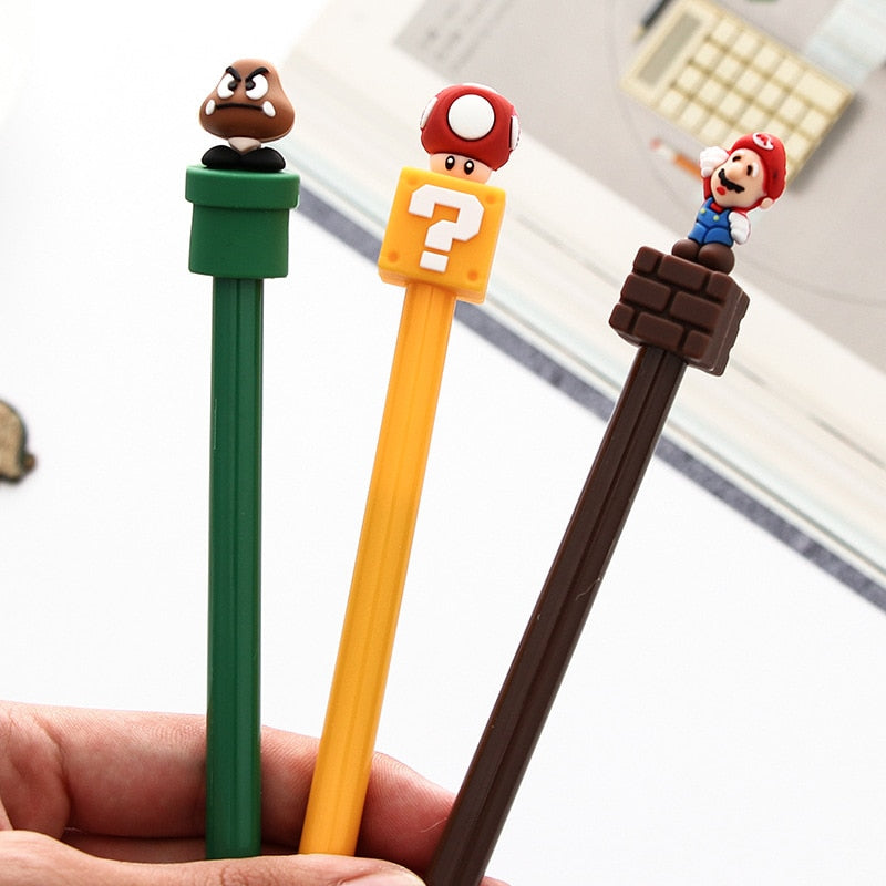 Super Mario Gel Pen Signature Pen Escolar Papelaria School Office Supply Promotional Gift - Memoriex 