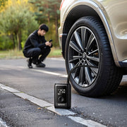 Portable Digital Tire Inflator with LCD Display, 150 PSI Cordless Air Pump for Car, Bike, Motorcycle, and Ball, USB-C Rechargeable with Power Bank - Memoriex