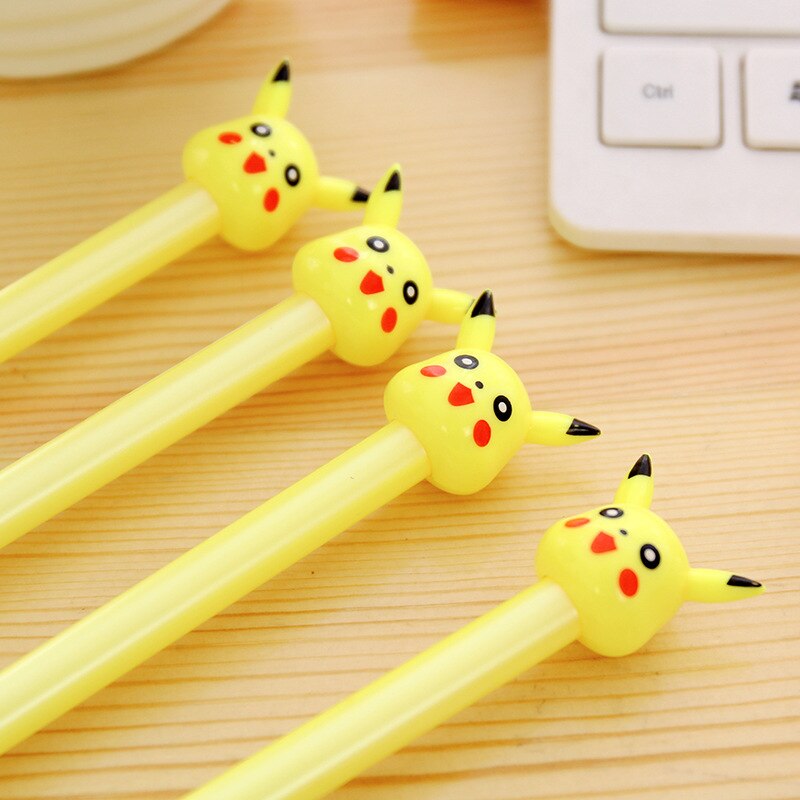 2pc Cartoon Kawaii Cute Plastic Pokemon Gel Pens For Kids Novelty Gift Korean Stationery Office School Supplies - Memoriex 