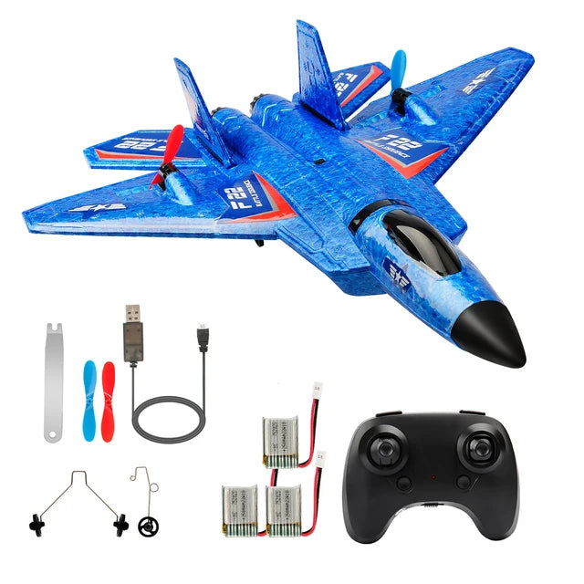 RC Flugzeug F22 raptor Hubschrauber Fernbedienung flugzeug 2,4G Flugzeug Fernbedienung EPP Schaum flugzeug Kinder spielzeug - Memoriex 