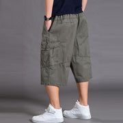 Men's shorts loose summer casual cropped pants thin workwear and mid length pants - Memoriex