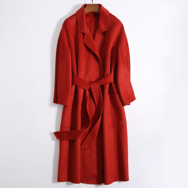 Cashmere Woollen Long coat | Fur Jackets Ladies | Trench coats - Memoriex