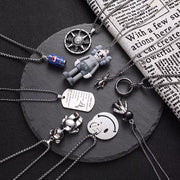 New Hip-Hop Accessories Sweater Chain Military Titanium Steel Necklace Men's Jewelry - Memoriex