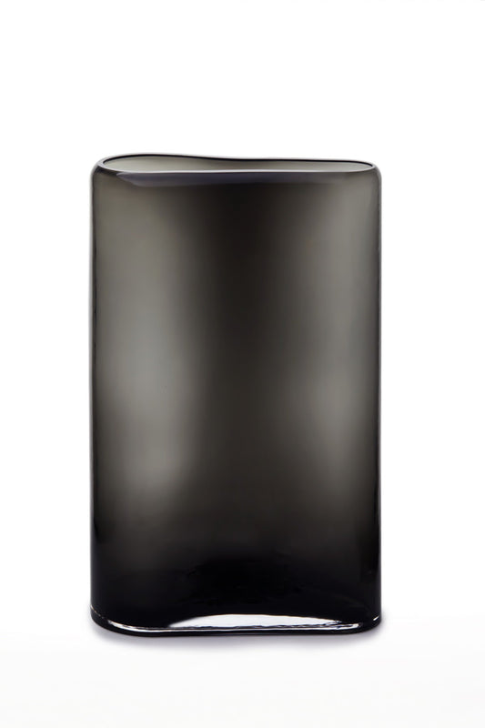 large glass vase assymetric squircle  shape tube,series: BADEN40GR-0