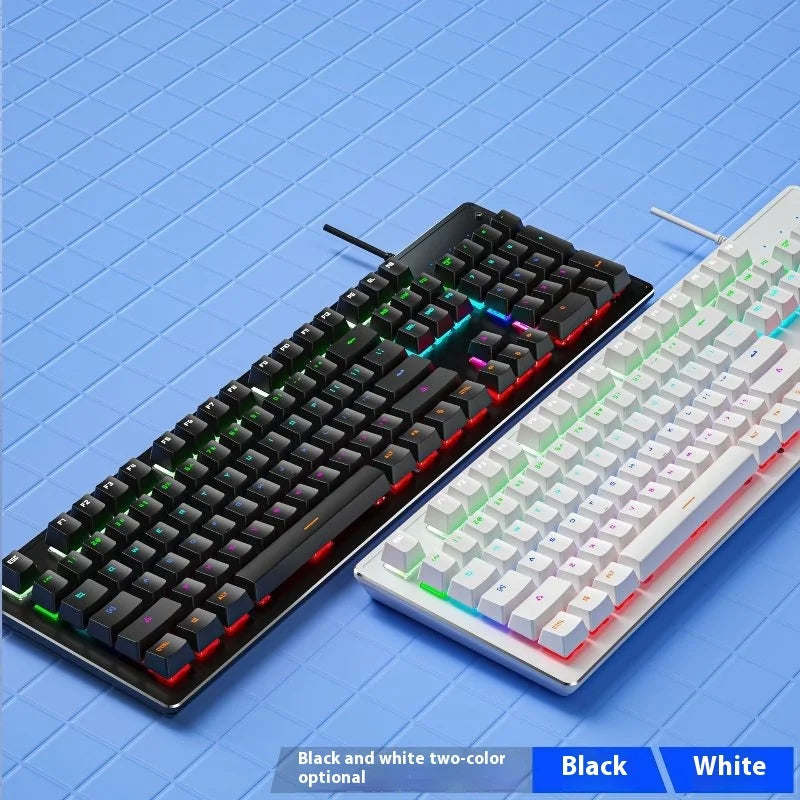 Cracked K880 Hot Swappable Mechanical Keyboard, Esports Game, Green Axis Office Computer Keyboard, Wired Mechanical Keyboard - Memoriex 