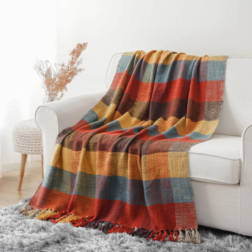 Vintage Plaid Throw-3