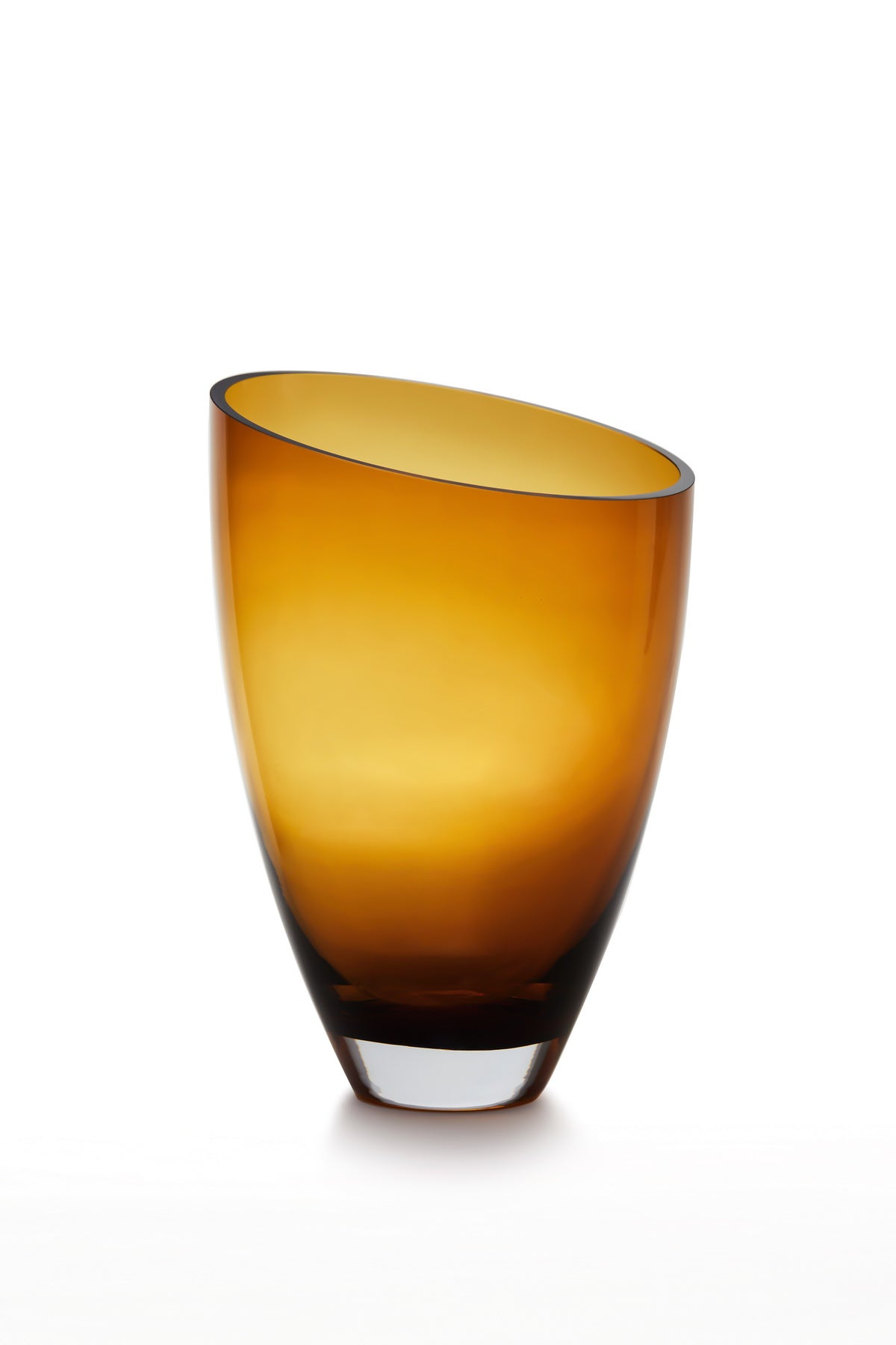 glass vase of inverse parabolic shape skewed, BULED, 9mm luxury glass-2