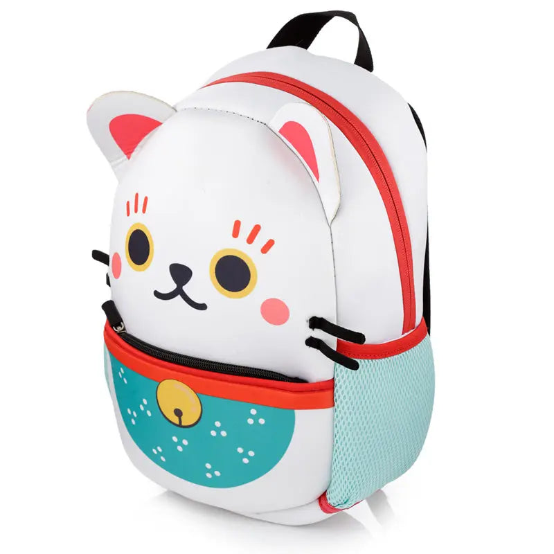 Kids School Neoprene Rucksack/Backpack - Maneki Neko Lucky Cat RUCK26-0