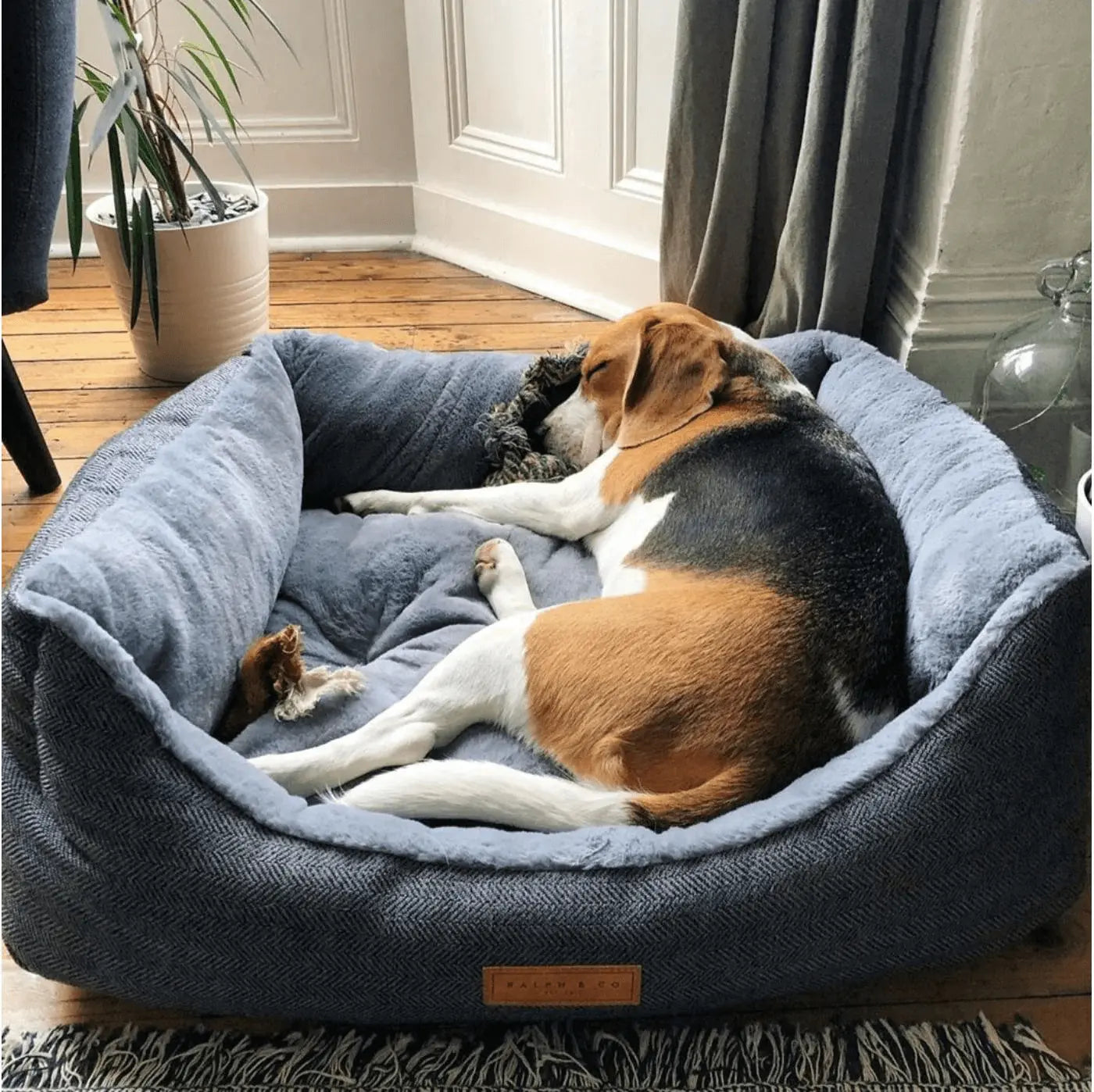 “Balmoral” Herringbone Nest Dog Bed – by Ralph & Co - Memoriex