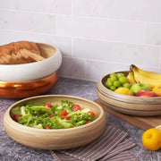 Bamboo Fruit Bowl & Home Decor Bowl (Off-White)-3