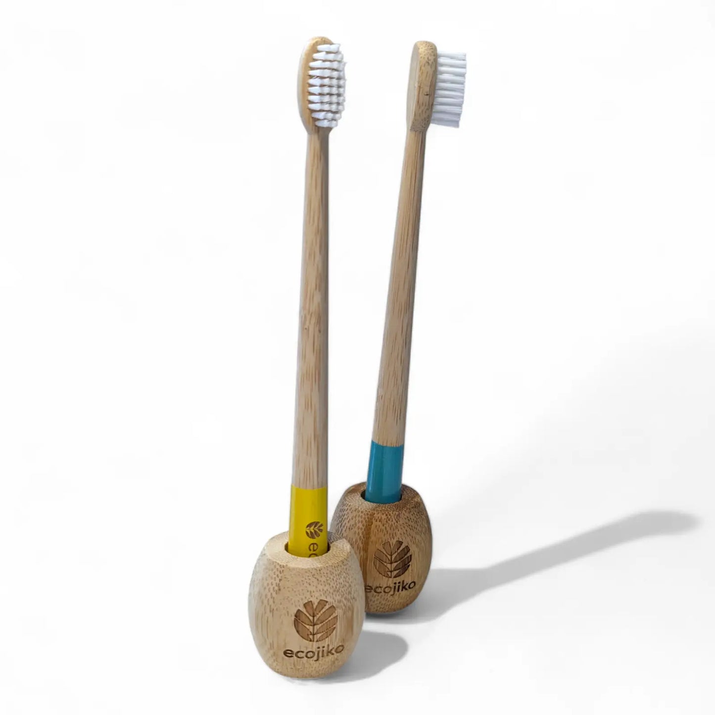 Bamboo Toothbrush Stand | Waxed Adult Sustainable Toothbrush Holder-4