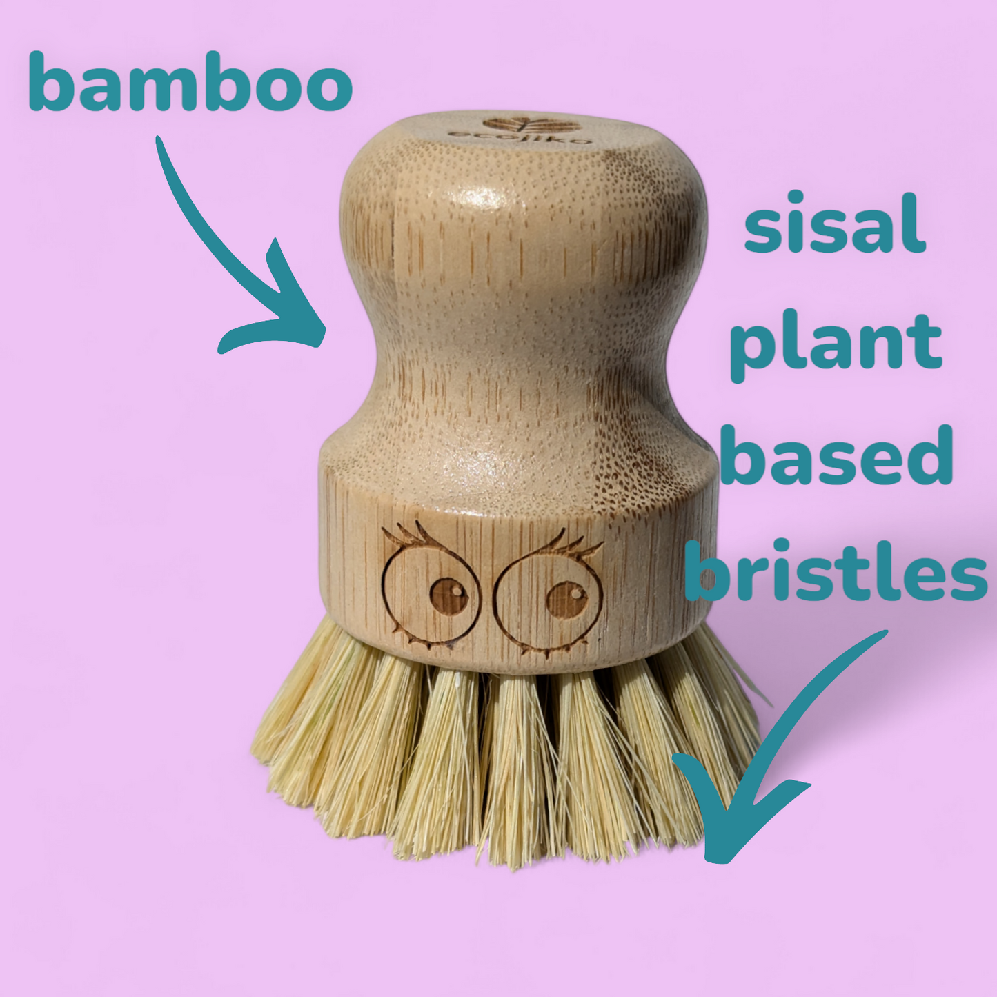 Glam Pot Scrubber, Fun Sustainable Bamboo Pot Scrubbing Brush-2