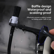 Barista tool: long - handle cleaning brush for coffee machine steam, with replaceable head to remove brew head dirt - Memoriex