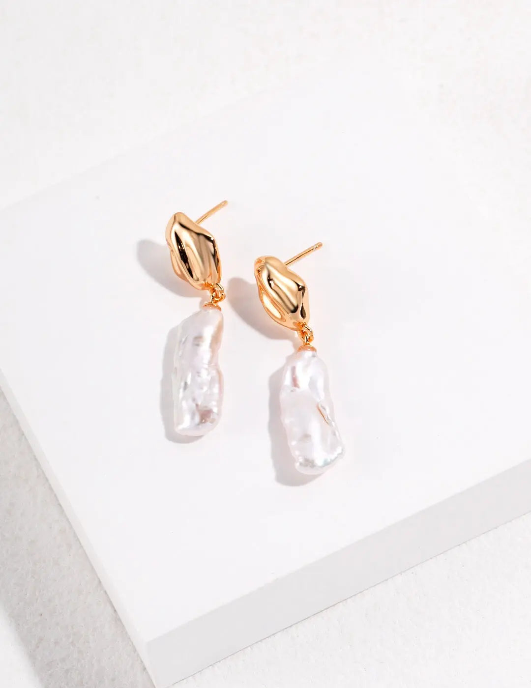 Baroque Irregular Pearl Drop Earrings-1