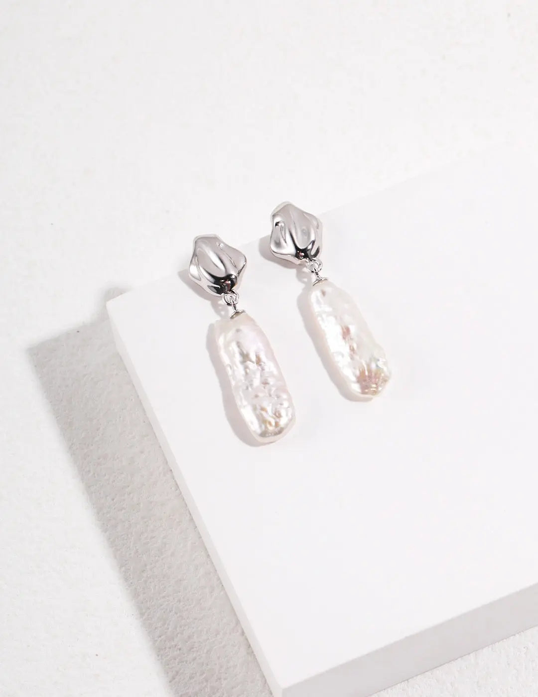 Baroque Irregular Pearl Drop Earrings-3