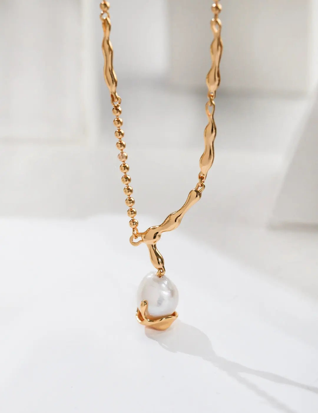 Baroque Pearl Pendant Necklace-1