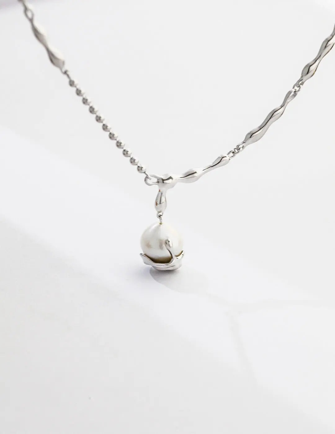 Baroque Pearl Pendant Necklace-2