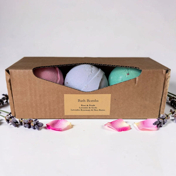 Set of Natural Bath Bombs with Shea Butter-0
