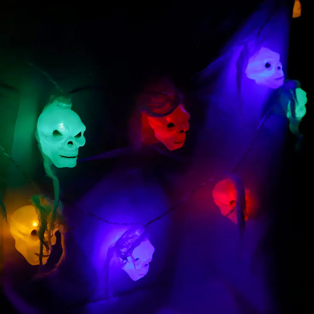 Battery Powered Halloween Ghost Skull Lights-2