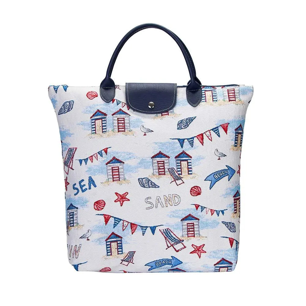 Beach Hut - Foldaway Bag-0