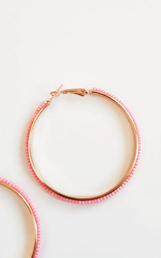 Beaded Hoop Earrings - Memoriex 