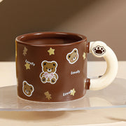 Bear Large Capacity Straw Mug With Lid - Memoriex 