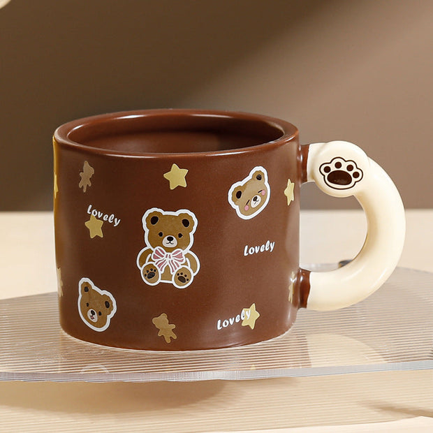 Bear Large Capacity Straw Mug With Lid - Memoriex 