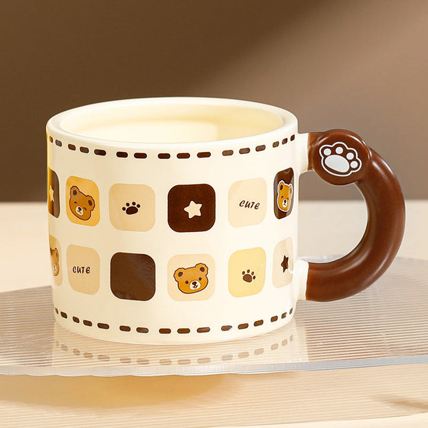 Bear Large Capacity Straw Mug With Lid - Memoriex 