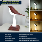 Bedroom Bedside Bird Square Night Light Charging Touch - Memoriex 