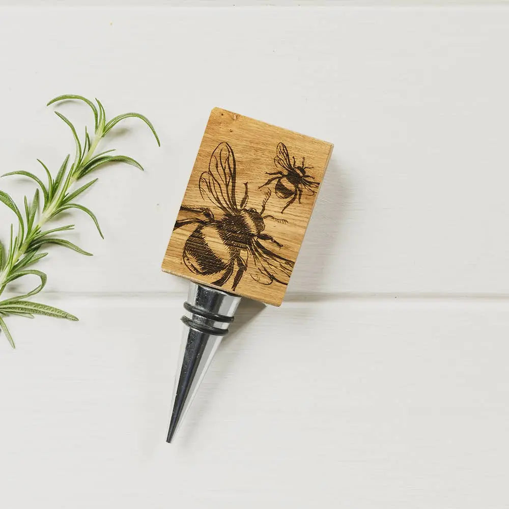 Bee Oak Bottle Stopper-1