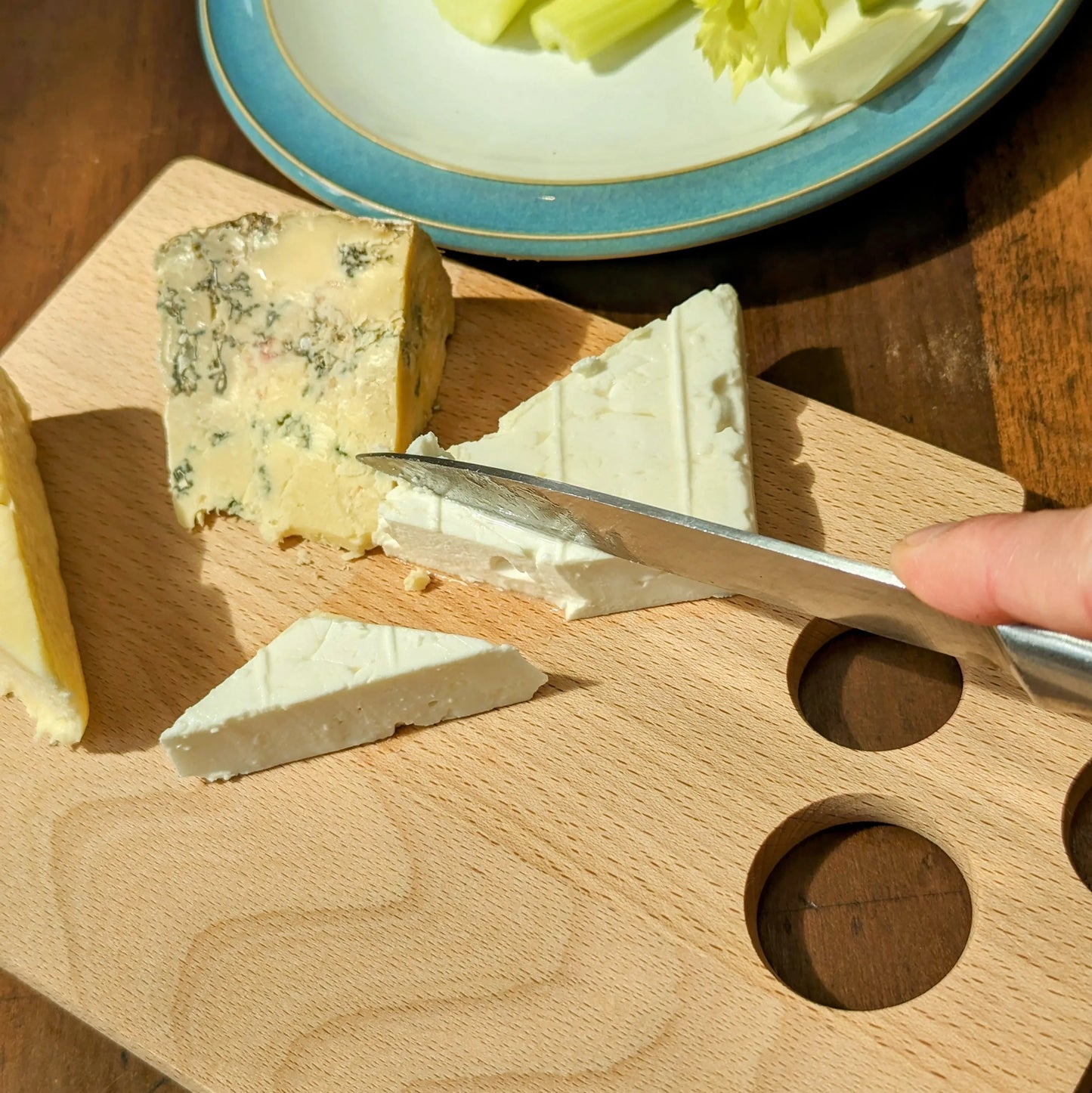 Beech Wood Cheese Board | Sustainable Wood Cheese Charcuterie Board, Chopping Board-4