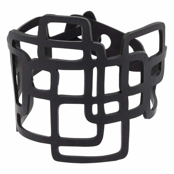 Belinda Geometric Recycled Rubber Bracelet - Memoriex 