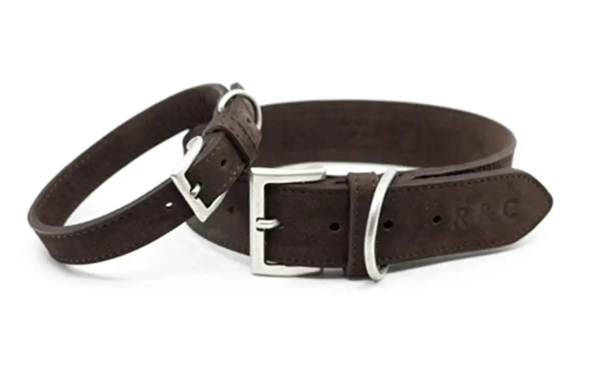 “Bergamo” Nubuck Leather Dog Collar – by Ralph & Co - Memoriex