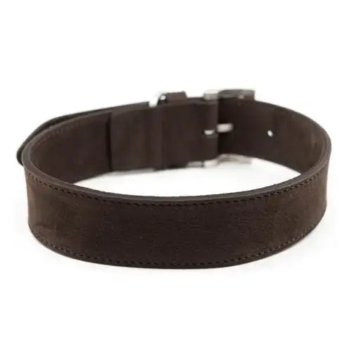 “Bergamo” Nubuck Leather Dog Collar – by Ralph & Co - Memoriex