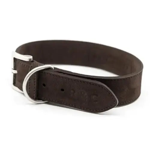 “Bergamo” Nubuck Leather Dog Collar – by Ralph & Co - Memoriex