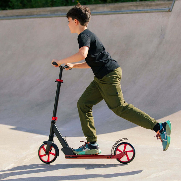 Burgundy - Big 2 Wheel Scooter-4