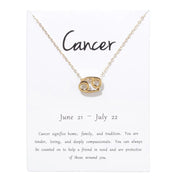 Birthday Gifts 12 Constellation Zodiac Pendant Necklace With White Card - Memoriex 