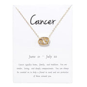 Birthday Gifts 12 Constellation Zodiac Pendant Necklace With White Card - Memoriex 