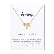 Birthday Gifts 12 Constellation Zodiac Pendant Necklace With White Card - Memoriex 