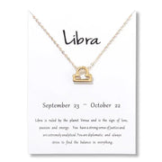 Birthday Gifts 12 Constellation Zodiac Pendant Necklace With White Card - Memoriex 