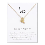 Birthday Gifts 12 Constellation Zodiac Pendant Necklace With White Card - Memoriex 