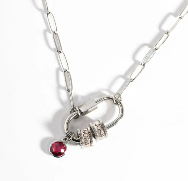 Birthday Stones With Necklace Designs Featuring Multiple Names - Memoriex 